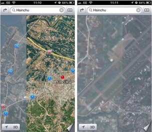 apple maps base militar taiwan